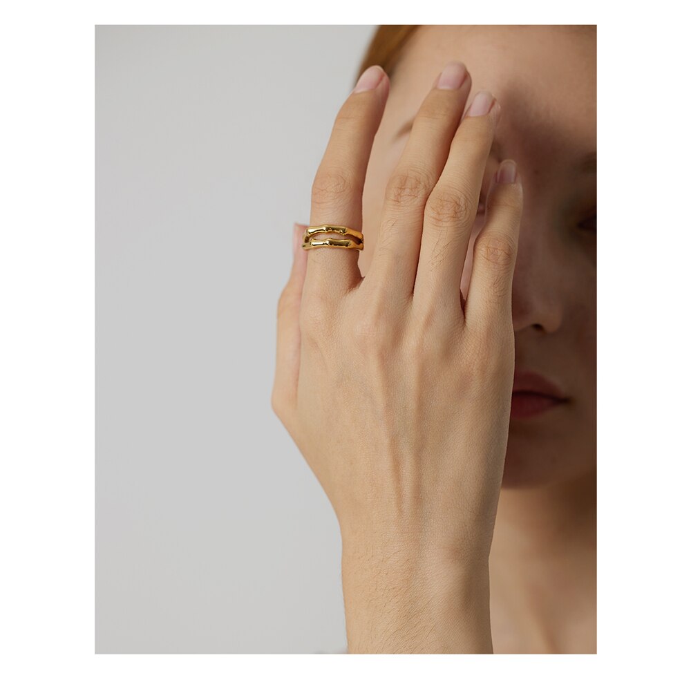 Texture Finger Rope Ring - Silk Twigs