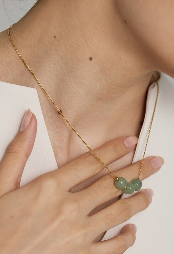 Green Aventurine Necklace - Silk Twigs