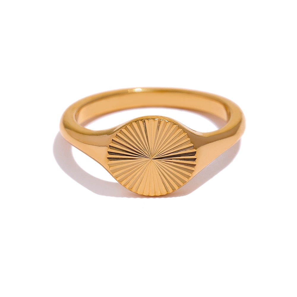 Sunbeam Disc Ring - Silk Twigs