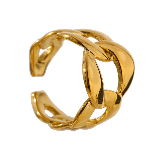 Cuban Curb Link Ring - Silk Twigs