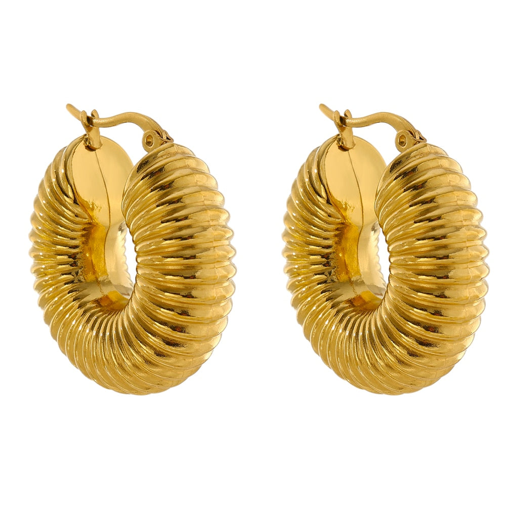 Corrugated Chunky Hoops - Silk Twigs