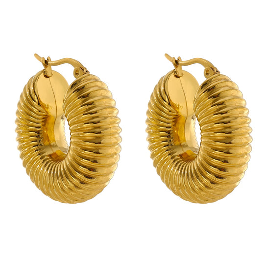 Corrugated Chunky Hoops - Silk Twigs