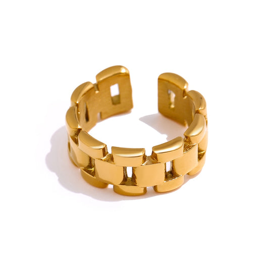 Gold Watchband Ring - Silk Twigs