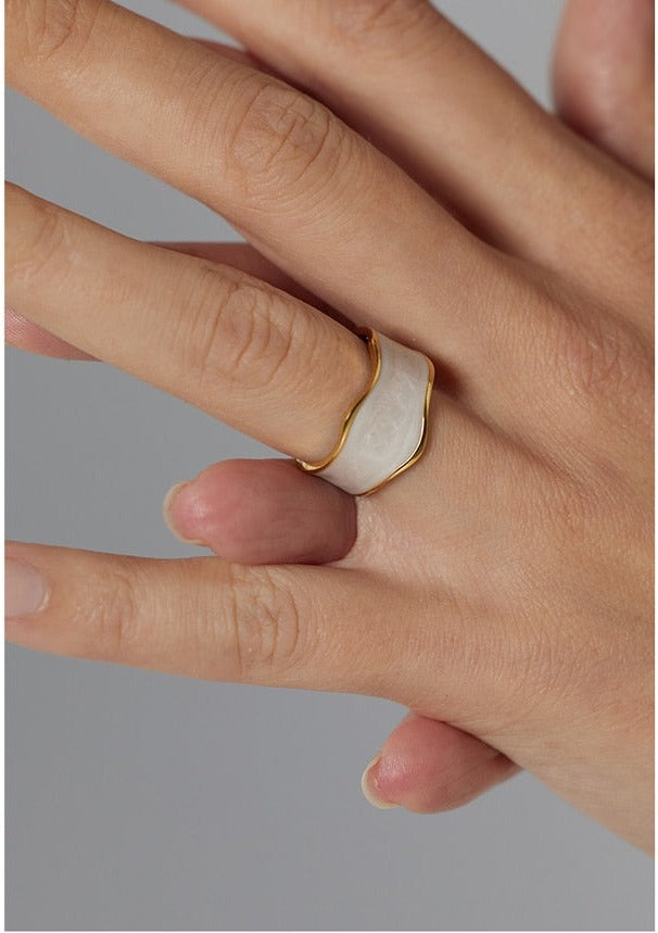 Wave Geometric Ring - Silk Twigs