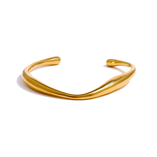 Irregular Minimalist Bangle - Silk Twigs