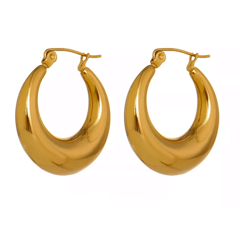 Graduated Tube Hoop Earrings - Silk Twigs