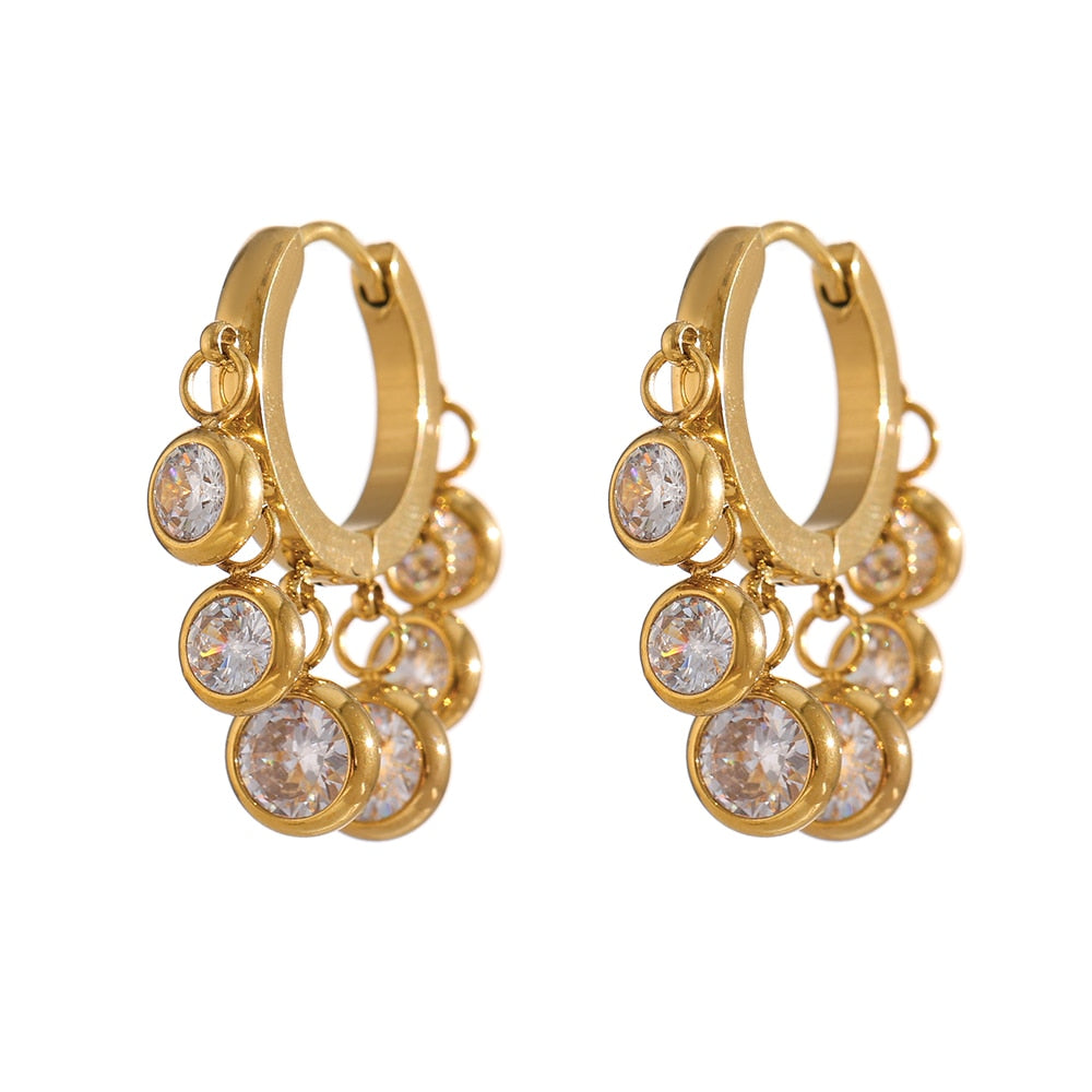 Aurora Chandellier Hoop Earrings - Silk Twigs