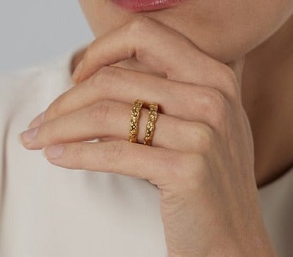 Textured Statement Ring - Silk Twigs