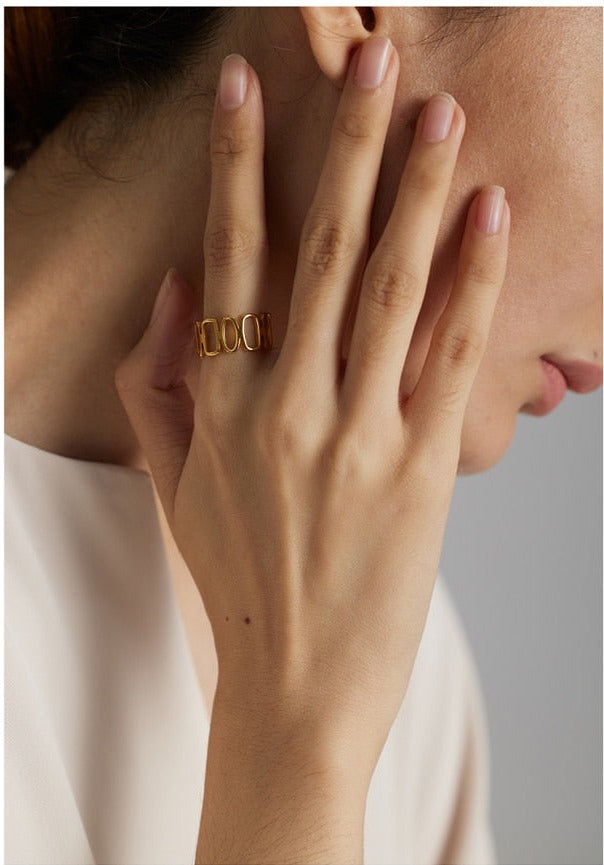 Irregular Adjustable Ring - Silk Twigs