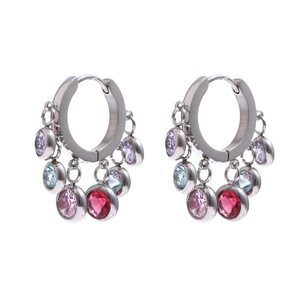 Aurora Chandellier Hoop Earrings - Silk Twigs