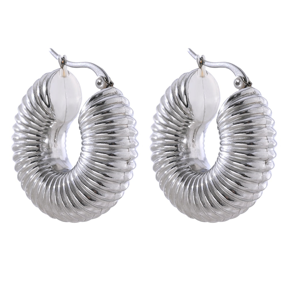 Corrugated Chunky Hoops - Silk Twigs