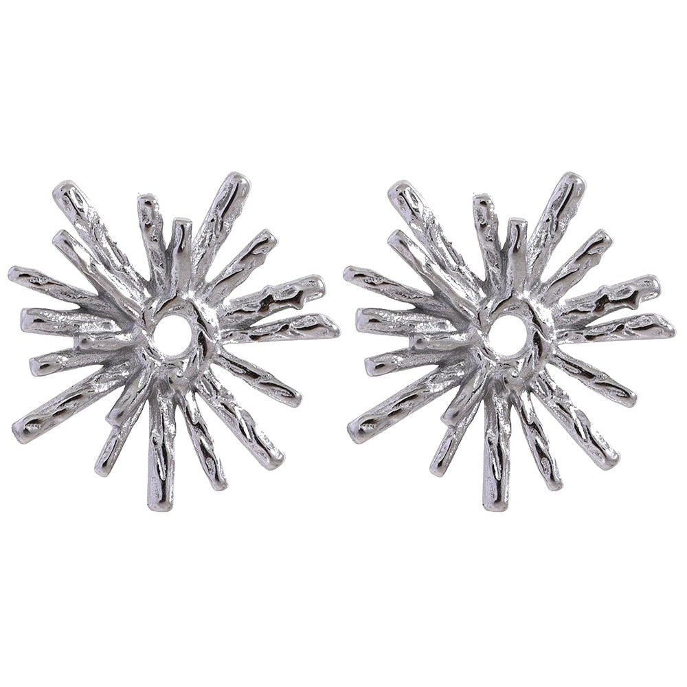 Fireworks Flower Stud Earrings - Silk Twigs