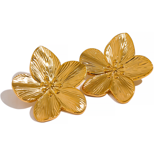 Vintage Flower Stud Earrings - Silk Twigs