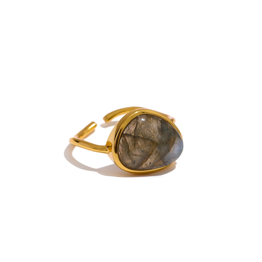 Moonstone Crystal Ring - Silk Twigs