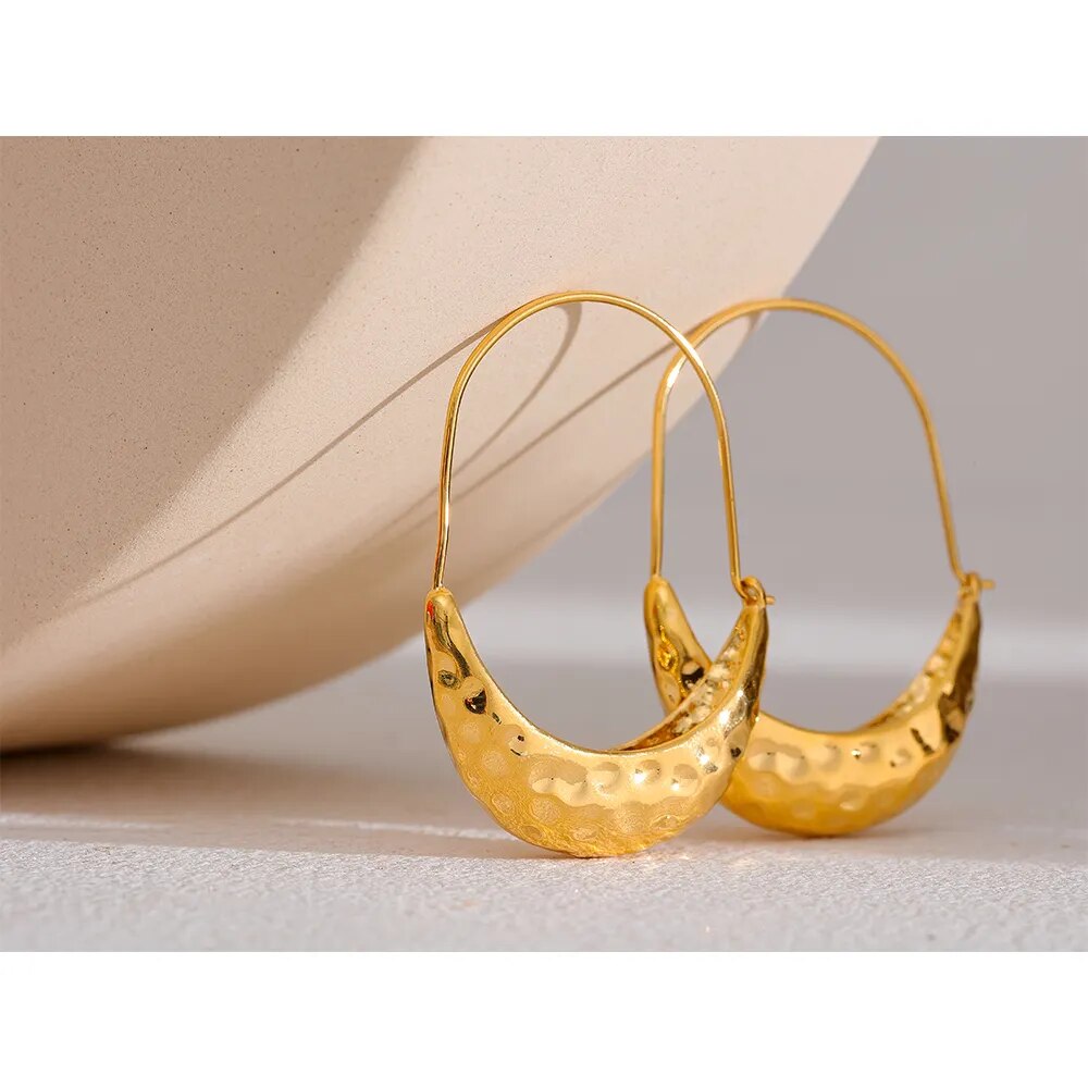 Long Drop Dangle Hoops - Silk Twigs