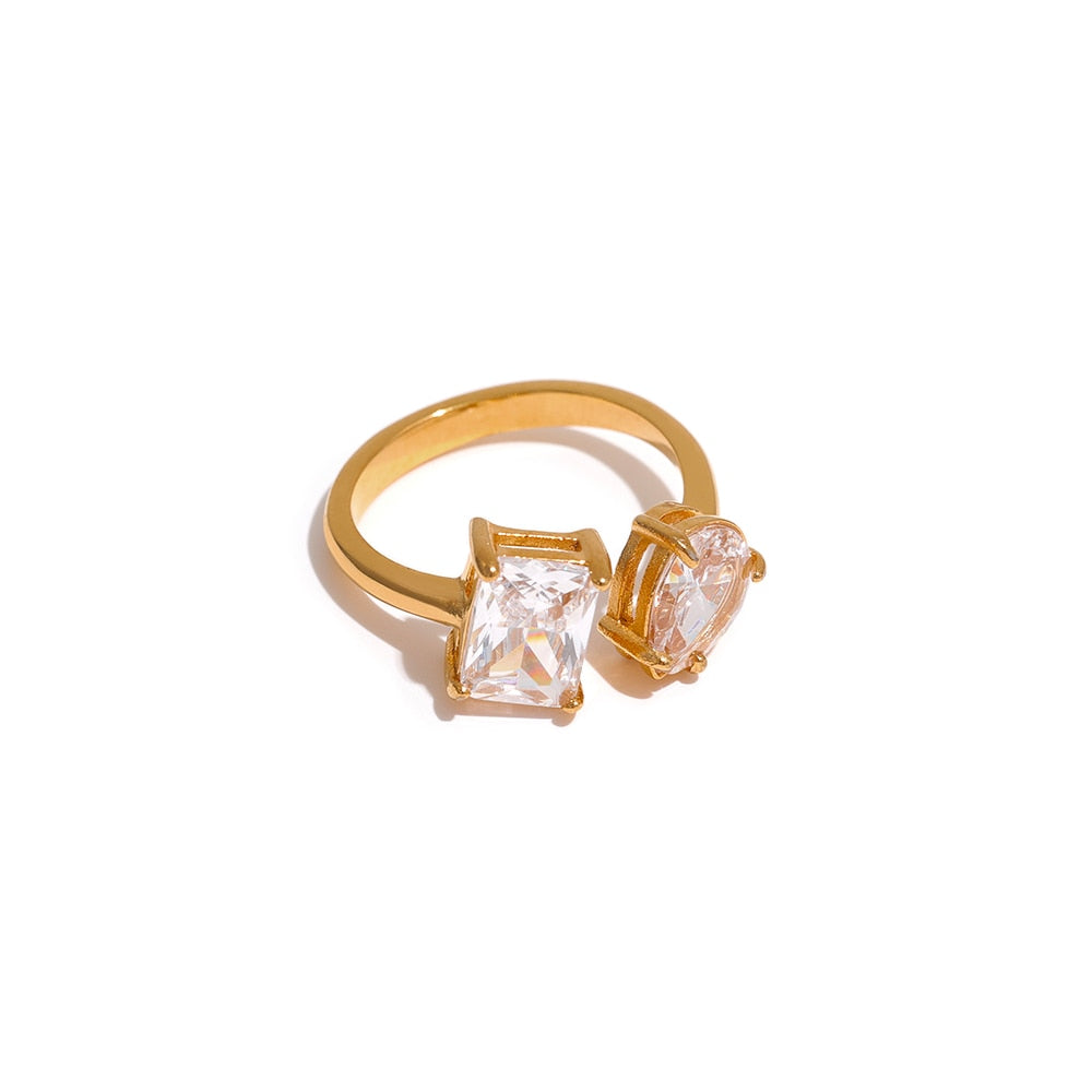 Cubic Zirconia Charm Ring - Silk Twigs