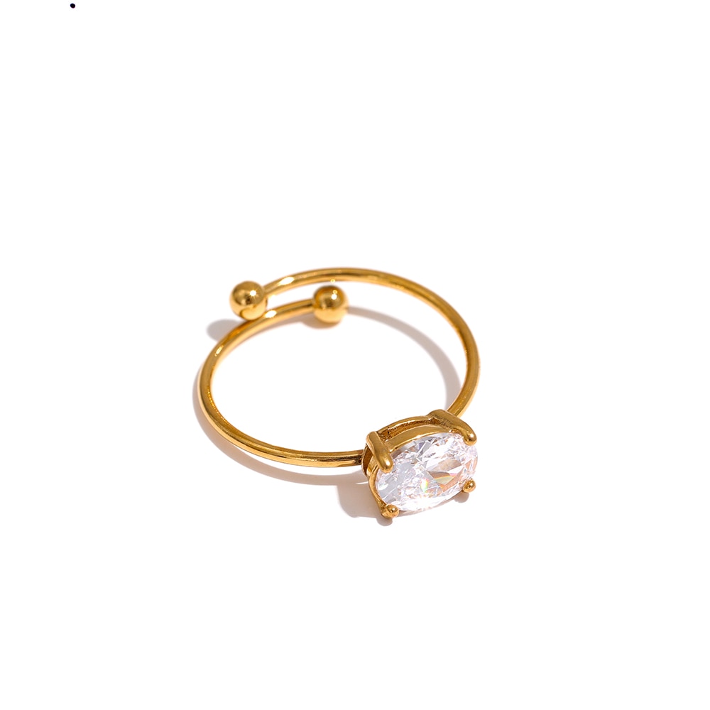 Brilliant Cubic Zirconia Ring - Silk Twigs