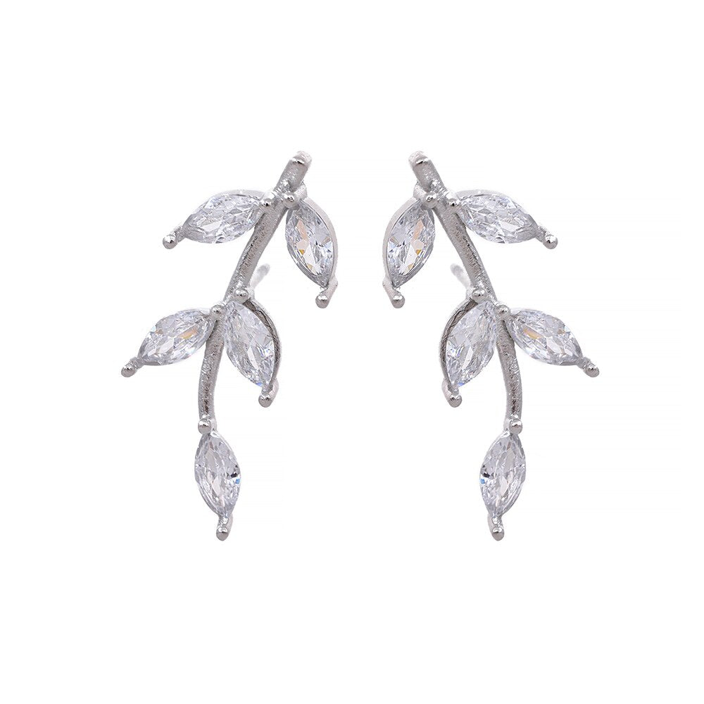 Crystal Branch Earrings - Silk Twigs