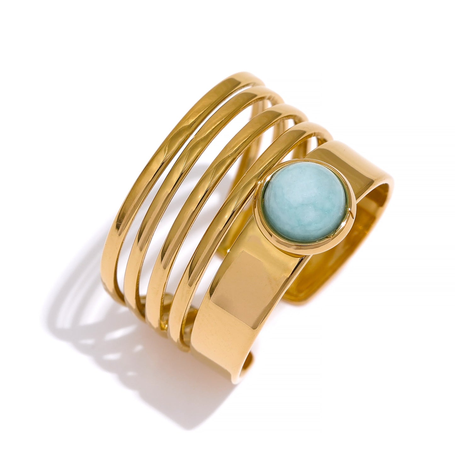 Turquoise Charm Stone Ring - Silk Twigs