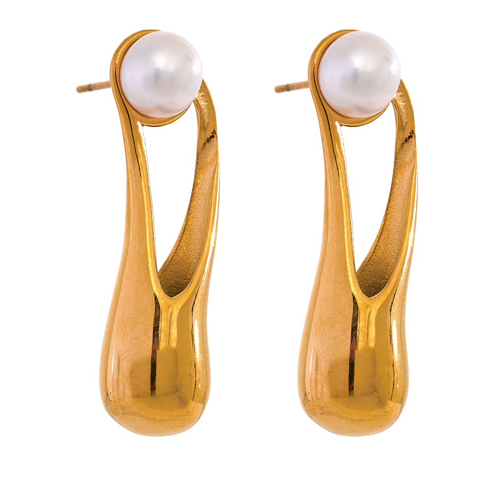 The Dunk Pearl Earrings - Silk Twigs