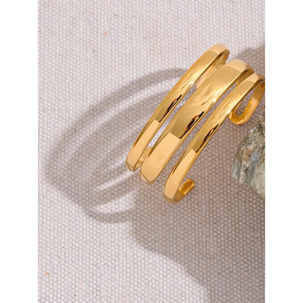 Multi-row Tapered Bangle - Silk Twigs