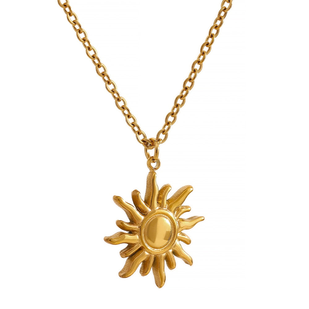 Casting Sun Pendant Necklace - Silk Twigs